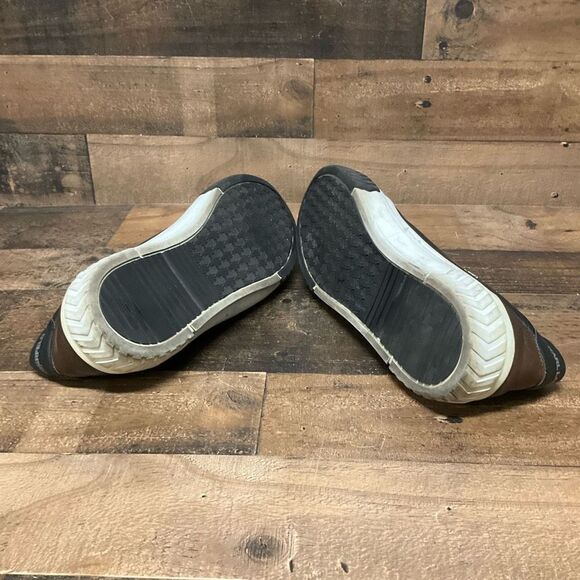 Karl Lagerfeld Paris Men’s Size 11.5 Sneakers Black Brown Laceless Double Zip main image 5